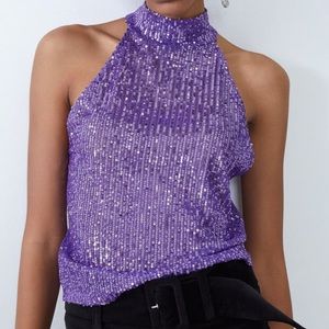 Sequin Halter top